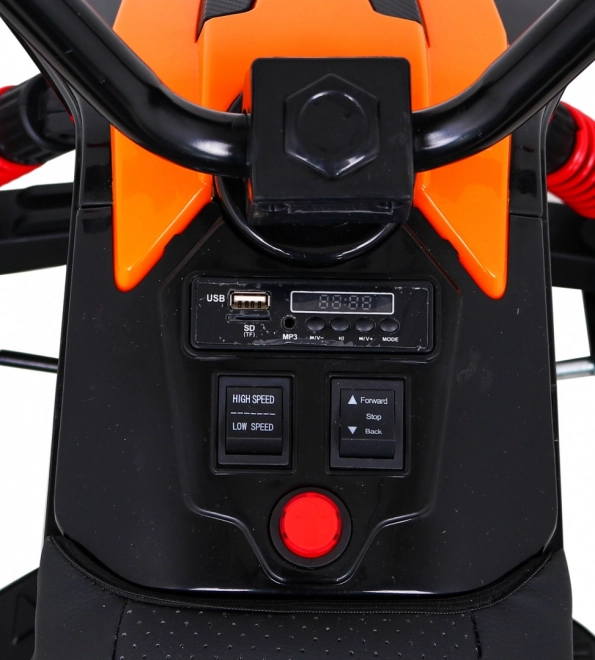 Quad Lucky Seven a batteria nero + ruote EVA + avvio lento + LED + MP3 USB