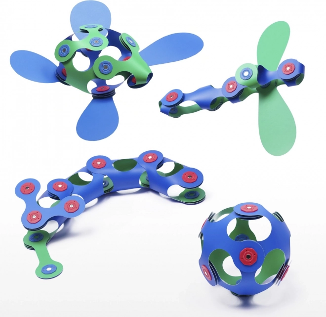 Clixo Itsy verde e blu - set magnetico flessibile 18 pezzi