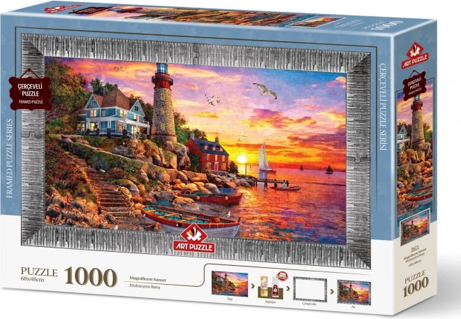 ART PUZZLE Puzzle con cornice e colla Magnifico tramonto 1000 pezzi
