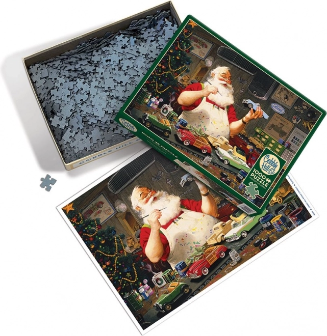 Puzzle Babbo Natale che dipinge macchinine 1000 pezzi