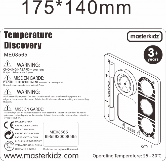 Tavola Didattica per l'Apprendimento della Temperatura Masterkidz