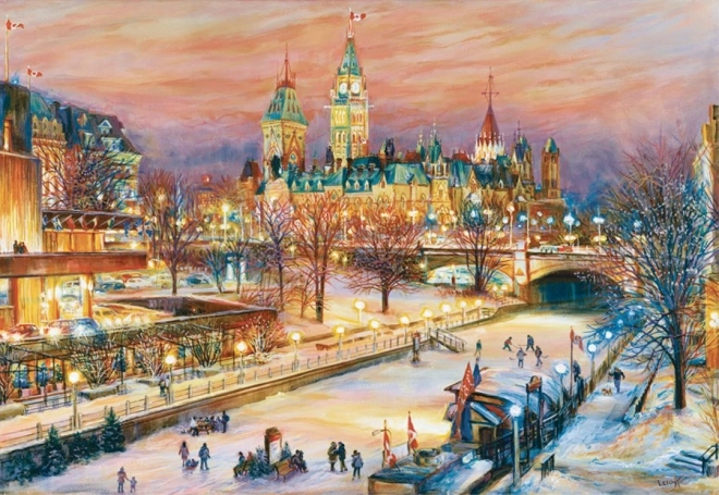 Puzzle Ravensburger Festival invernale a Ottawa 1000 pezzi