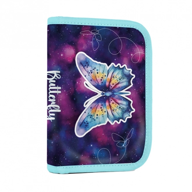 Astuccio scolastico farfalla 1 piano 2 lembi