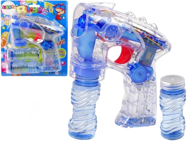 Pistola Bolle di Sapone con Luci LED Trasparente