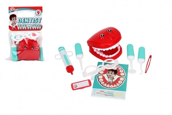 Set dentista per bambini 9 pezzi in plastica