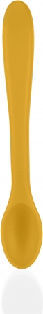 Cucchiaio in silicone per bambini, giallo senape