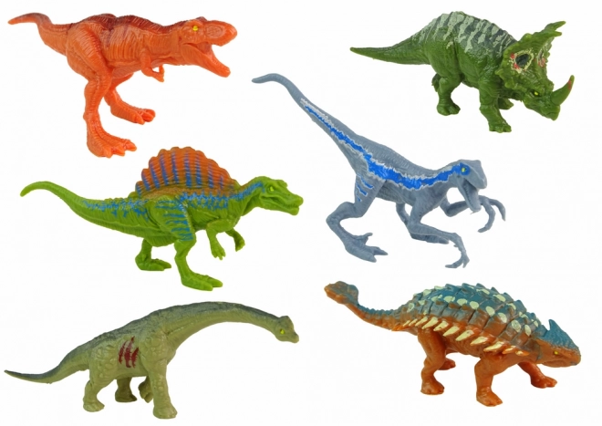 Set di figure di dinosauri colorati