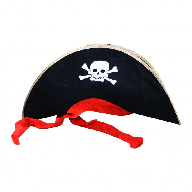 Cappello capitano pirata con nastro per adulti