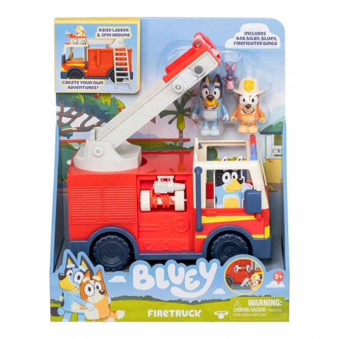 Set di personaggi Bluey Camion dei pompieri