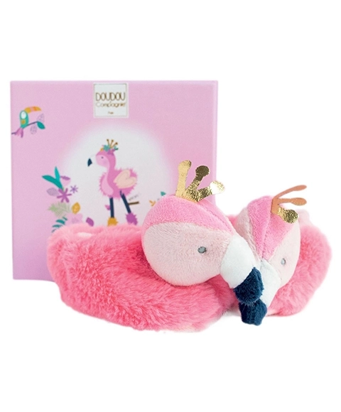 Set regalo Doudou - Scarpette Flamingo 0-6 mesi