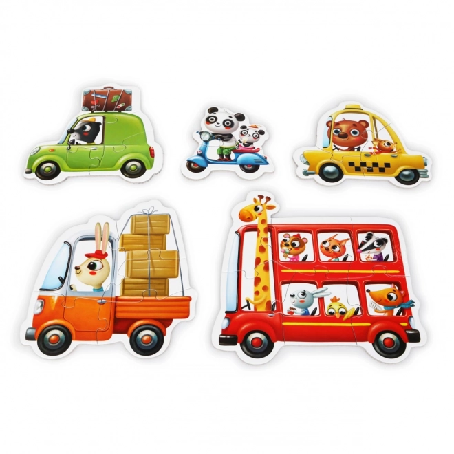 Puzzle Auto 5 in 1 per bambini