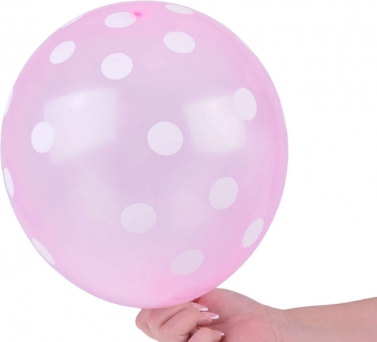 Palloncini colorati con pois bianchi - set da 100 pezzi