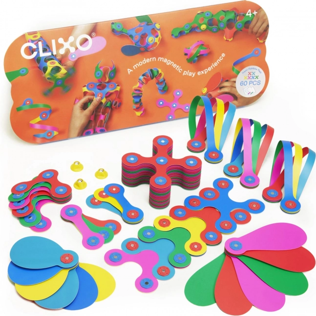Clixo Super Rainbow - Costruzione Magnetica 60 Pezzi
