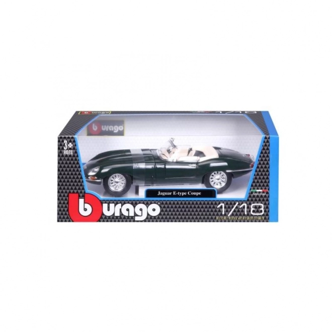 Jaguar E Cabriolet 1961 verde Bburago in scala 1:18