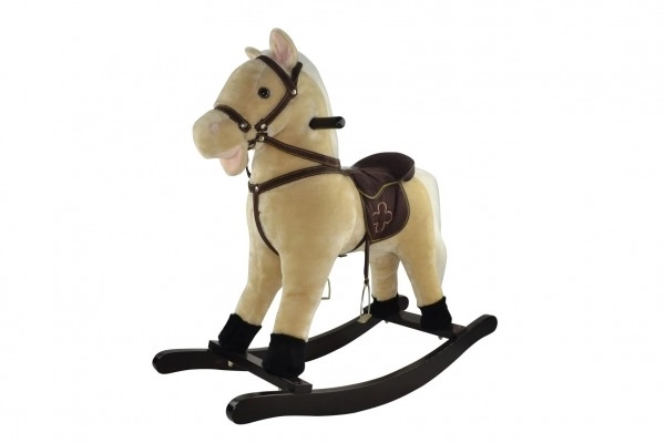 Cavallo a dondolo marrone in peluche – Marrone chiaro