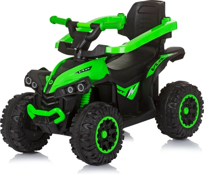 Chipolino cavalcabile ATV con tettoia e asta di guida verde