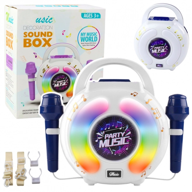 Set karaoke due microfoni e altoparlante bluetooth