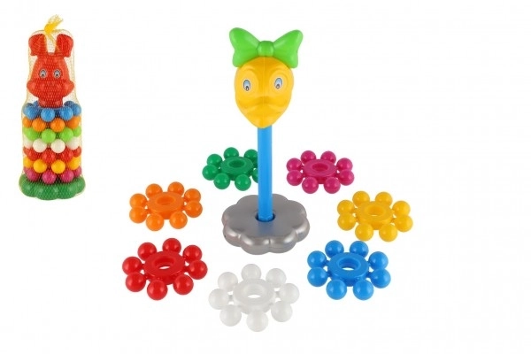 Piramide ad anelli in plastica 26cm per bambini