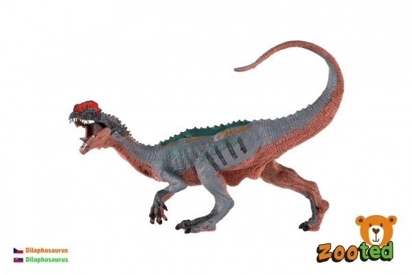 Dilophosaurus in plastica 15 cm in sacchetto