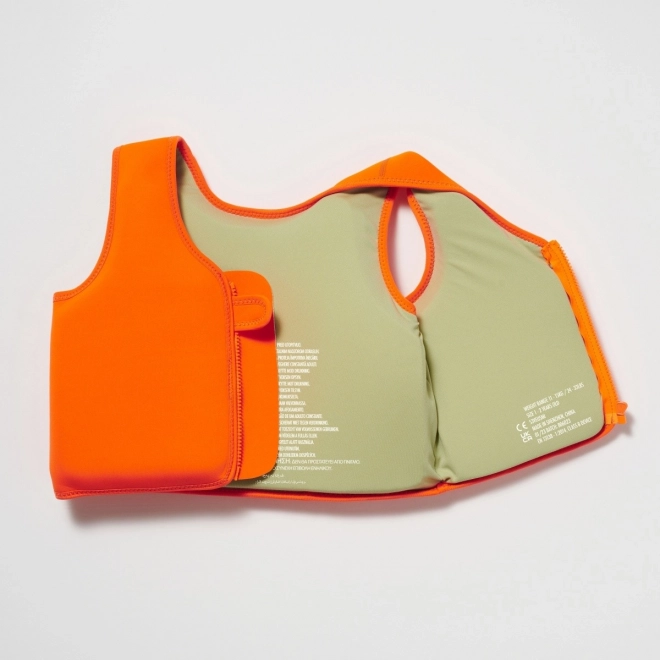 Gilet da nuoto per bambini SONNY LA CREATURA MARINA arancione neon