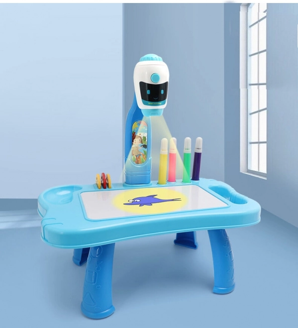 Mini proiettore da disegno robot blu 2 in 1