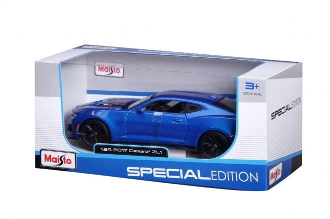 Modello Chevrolet Camaro ZL1 2017 blu in scala 1/24