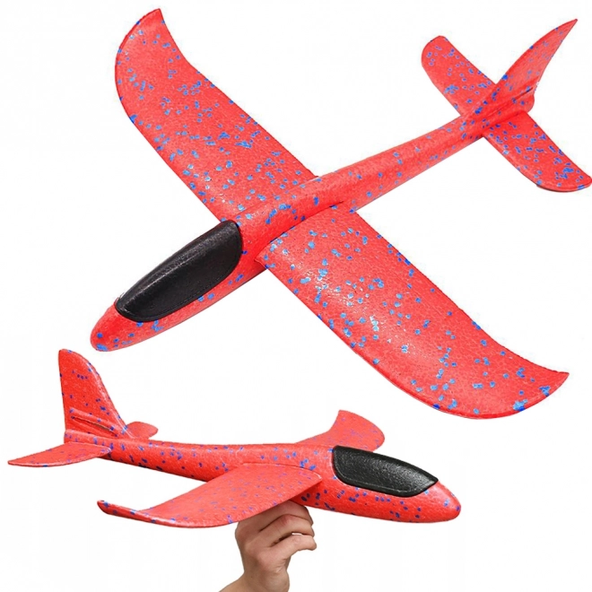 Aereo aliante in polistirolo 47cm rosso