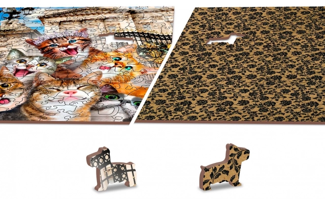 Puzzle Di Legno London Cats 2 in 1 75 Pezzi EKO