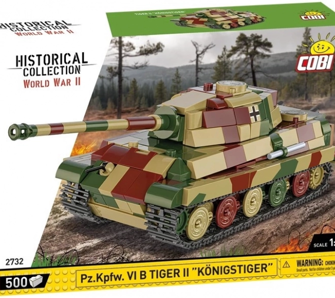 Modello di carro armato Tiger II Königstiger di mattoncini di plastica