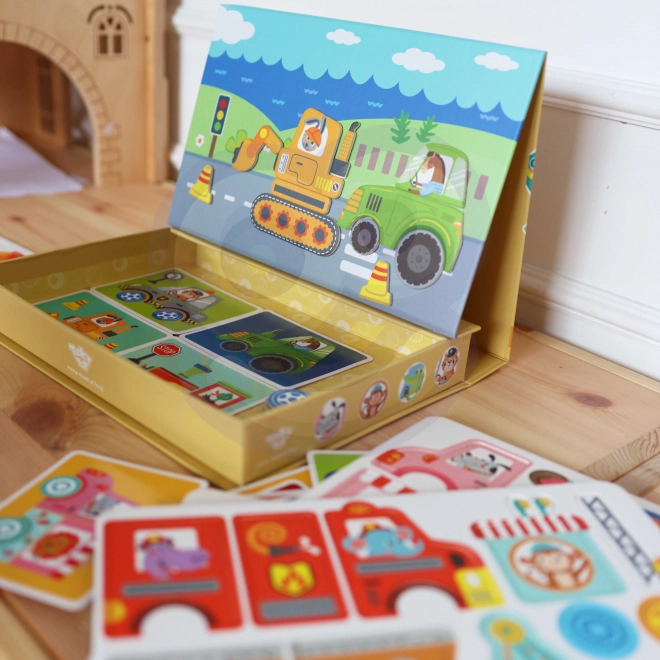 Tooky Toy Armadietto Montessori Magnetico con 80 Pezzi