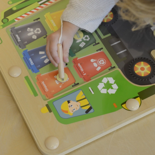 Tabella Magnetica Masterkidz Classificazione dei Rifiuti Camion da Riciclaggio Montessori