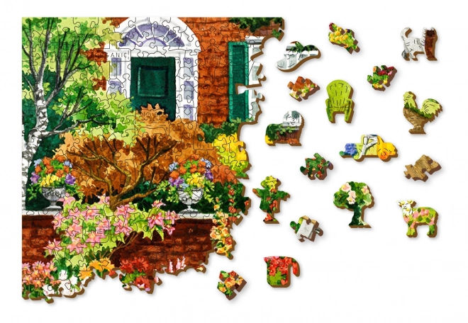 Puzzle in legno Giardino delle cinque 2 in 1