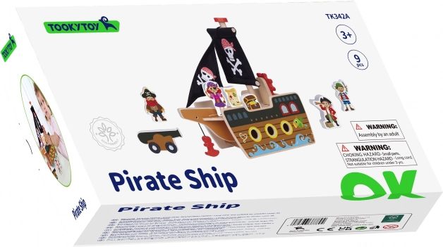 Nave pirata in legno con figurine Tooky Toy