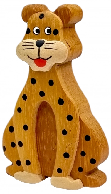 Magnete in legno grande Leopardo