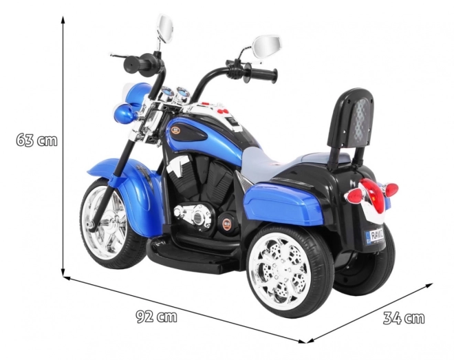 Motocicletta Chopper NightBike bianca – blu