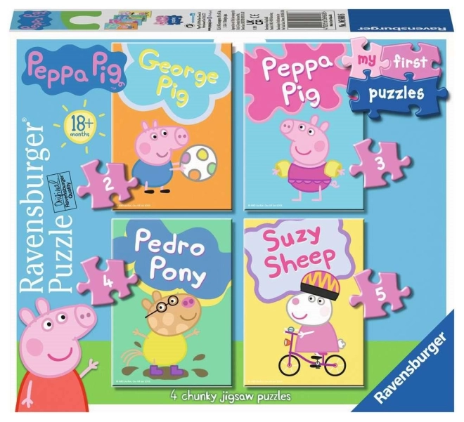 Ravensburger i miei primi puzzle Peppa Pig 4 in 1