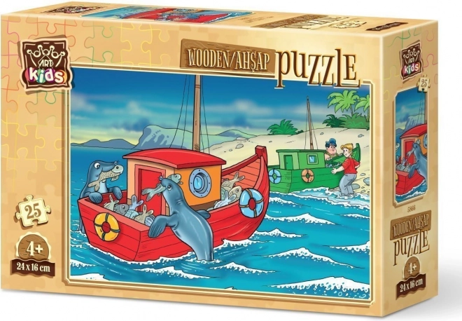 Puzzle in legno Foche Felici