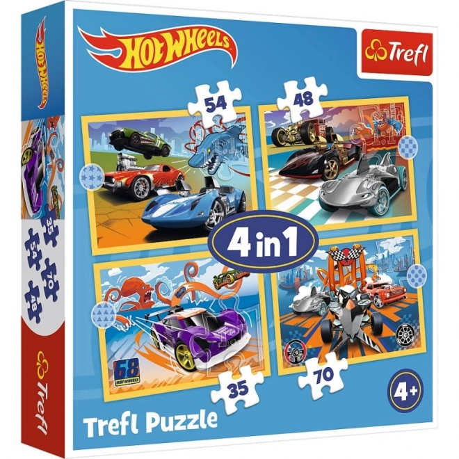 Puzzle 4 in 1 Hot Wheels