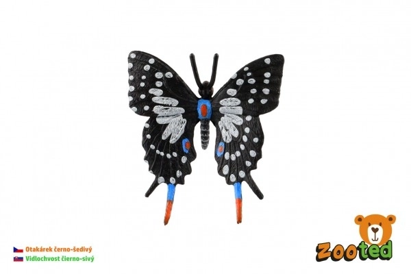 Farfalla tropicale Papilio in plastica 6cm