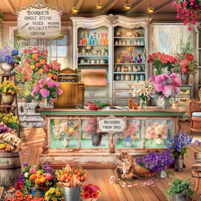 Puzzle Fioristeria Romantica 1000 Pezzi