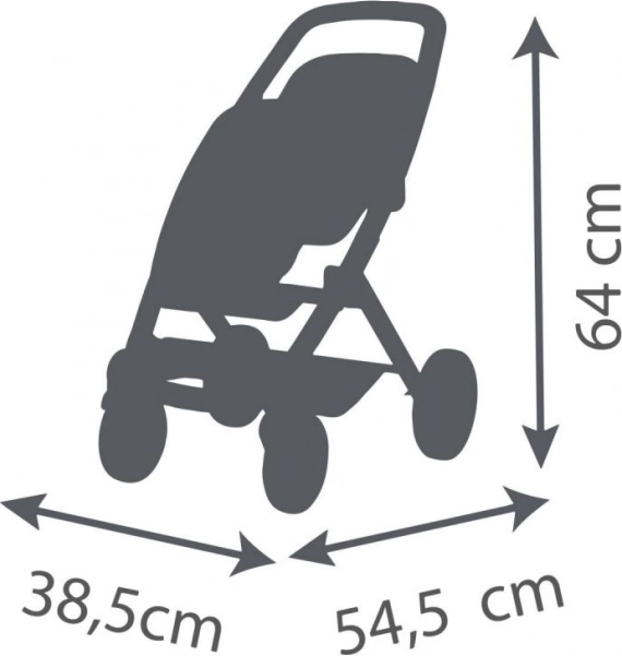 Passeggino sportivo per bambole gemelle Maxi Cosi rosa chiaro