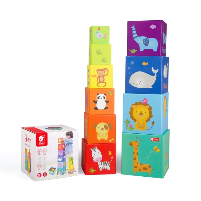 Torre a incastro puzzle scatola dei blocchi da Classic World