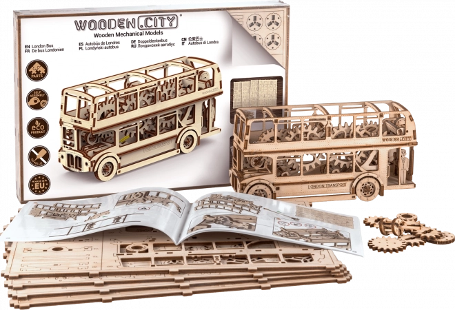 Puzzle 3D in legno - autobus di Londra