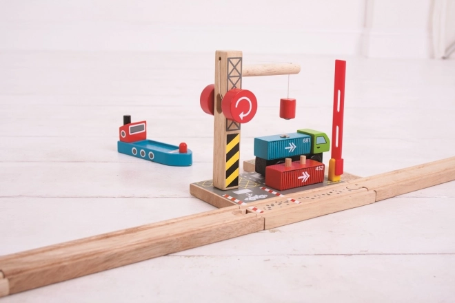 Stazione Di Trasbordo Container Bigjigs Rail