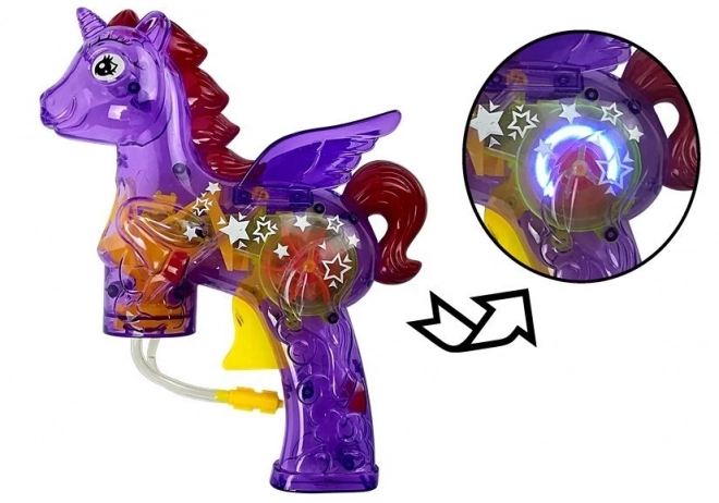 Pistola per Bolle di Sapone Unicorno Viola