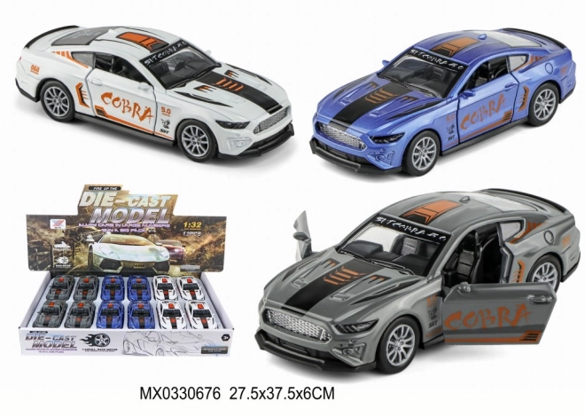 Macchinina sportiva 1:32 con meccanismo a retrocarica (pull back)