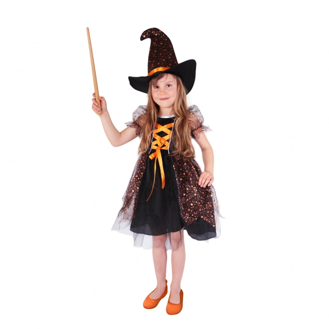 Costume da strega per bambine con stelline