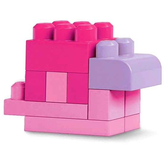 Mega Bloks First Builders Borsa da Costruzione Grandi per Bambine (60 pezzi)