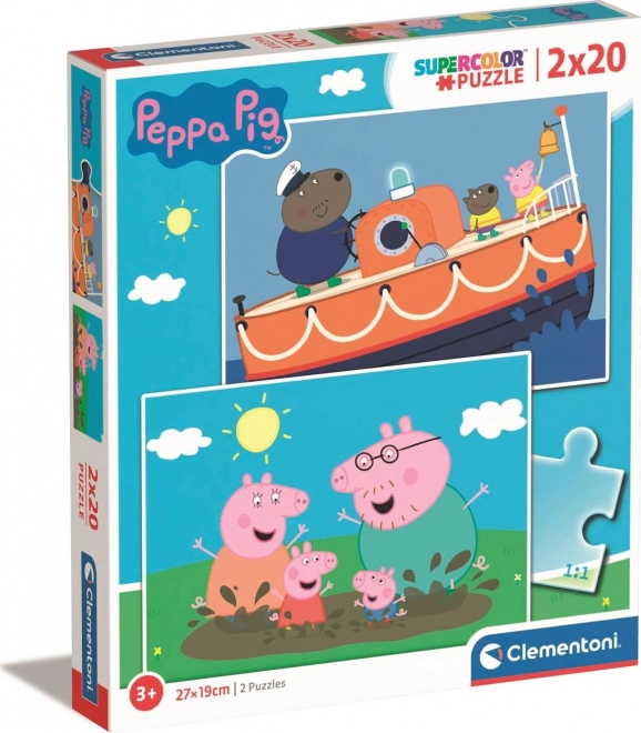 Puzzle Peppa Pig 2x20 pezzi