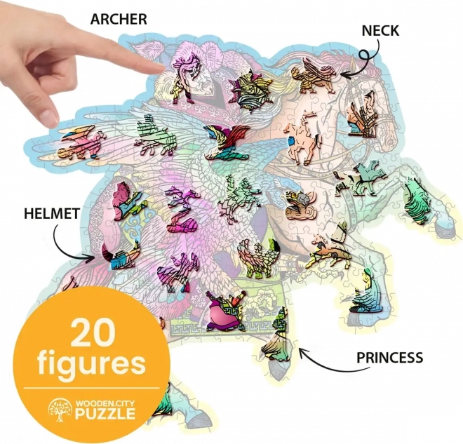 Puzzle in legno Cavallo e Aquila 250 pezzi